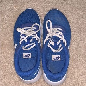 Blue nike shoes